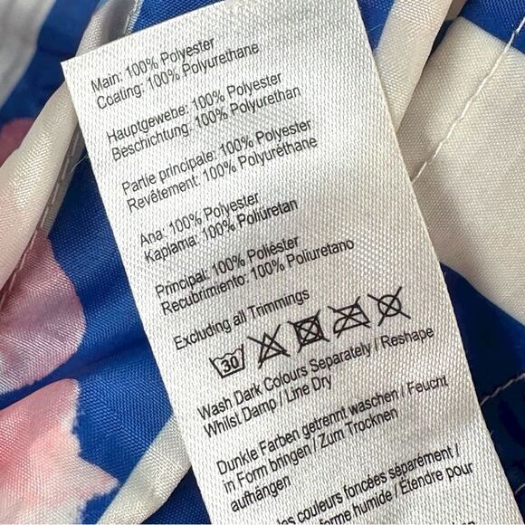 Joules Floral Printed Waterproof Packaway Rain Jacket Women's Size 14 - Picture 7 of 7